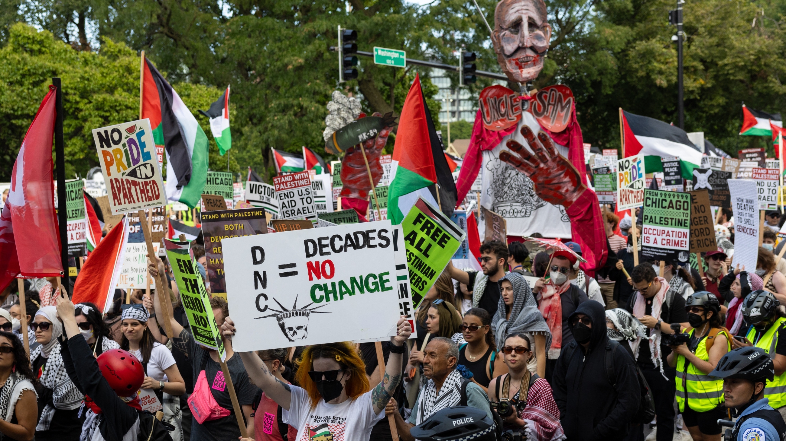 US ProPalestine movement makes itself heard at DNC 2024 Middle East Eye